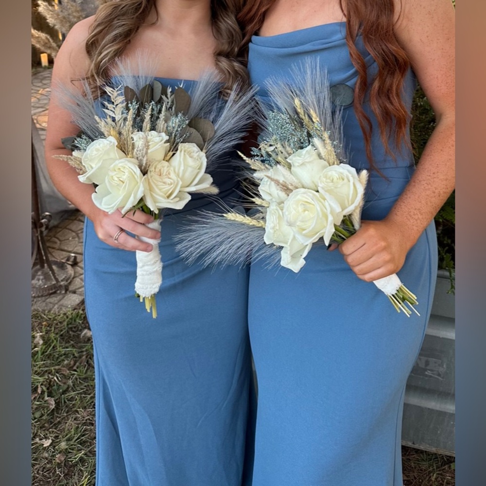 Elegant Blue Bridesmaid Dress